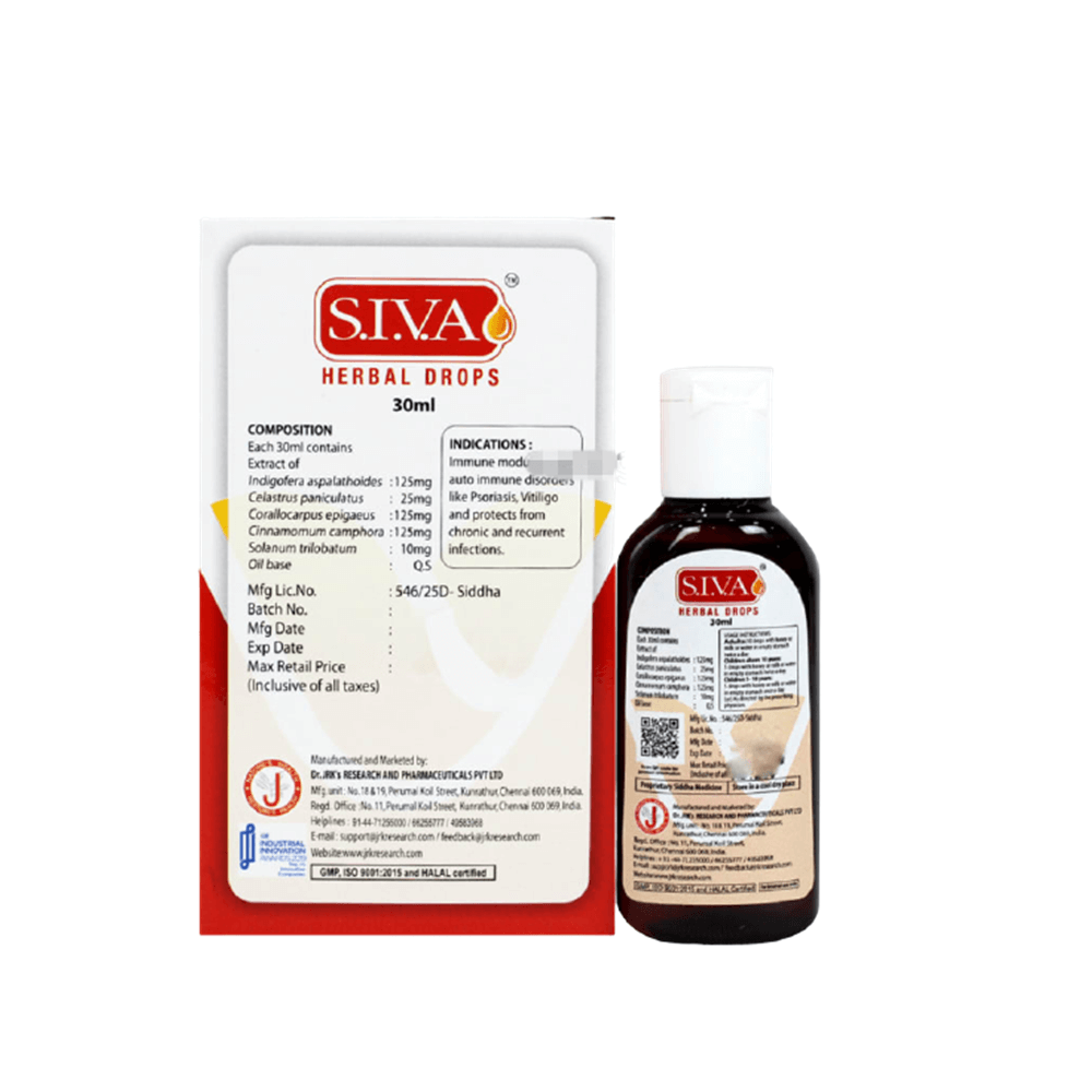 Dr.Jrk's S.I.V.A Herbal Drops Composition
