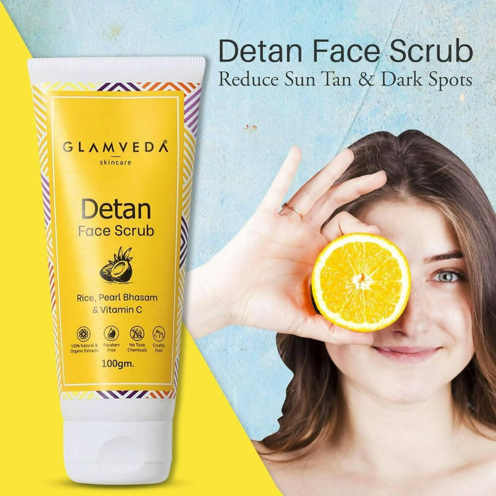 Glamveda Detan Face & Body Scrub - Swadesiicart