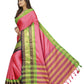 Vamika Banarasi Silk Pink Weaving Saree | Swadesiicart
