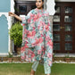 Vaasva Women's Aqua Musline Viscose Digital Printed Kaftan Pant Set | Swadesiicart