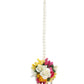 Yellow Pink Beaded Flower Jewellery Set - Ruby Raang - Swadesiicart