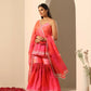 Pomcha Jaipur Pink Gul Bahaar Sharara Set | Swadesiicart