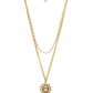 Layered Kundan and Pearl Gold Neckpiece (gold) - Ruby Raang | Swadesiicart