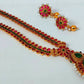Kemp Pink & Green Necklace Set - Swadesiicart