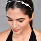 VOJ Silver Plated Bow Shaped AD studded Hairband | Swadesiicart