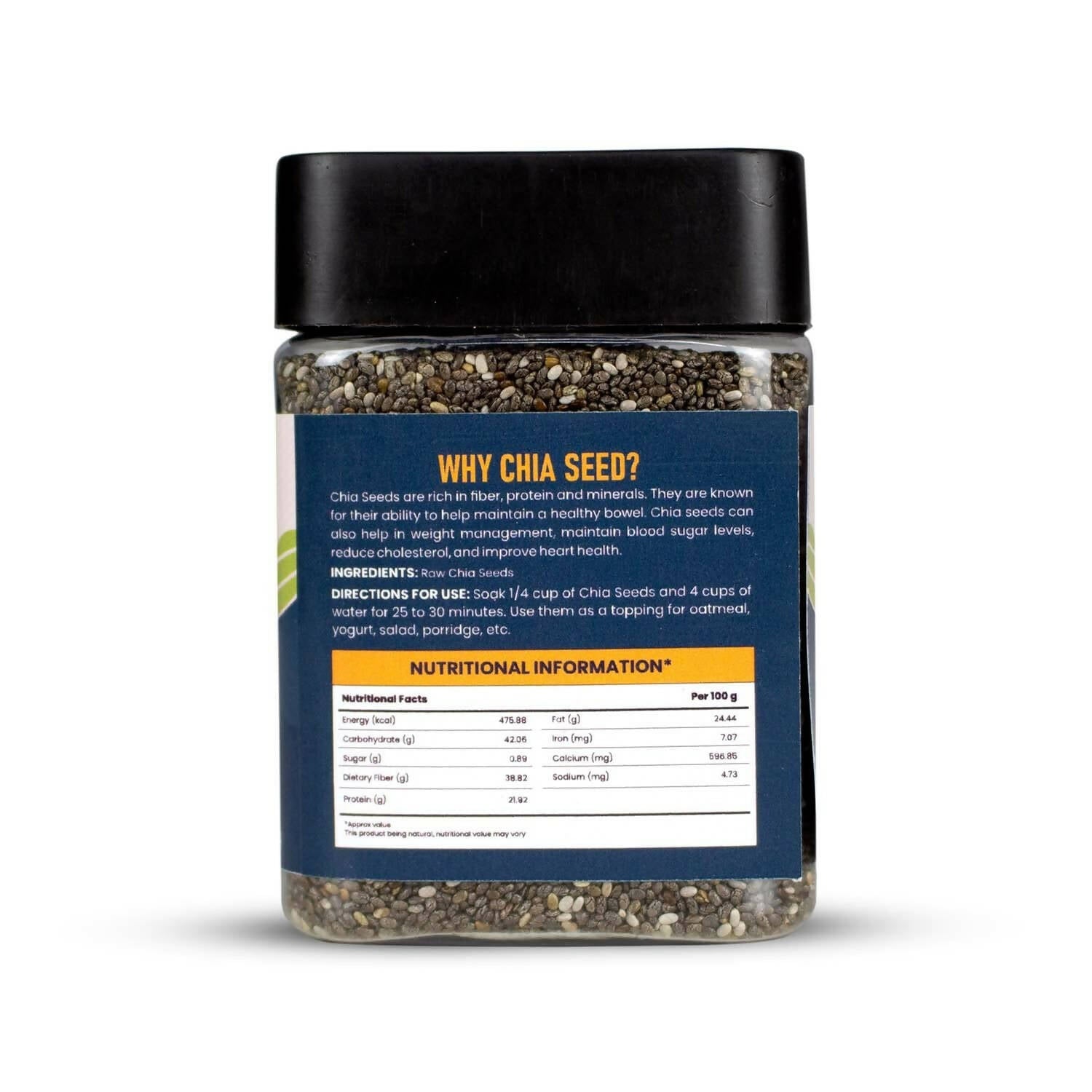 Upaveda Raw Chia Seeds | Swadesiicart
