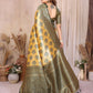 Aastha Fashion Mustard Banarasi Tissue Silk Weaving Saree