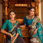 Wine Soft Banarasi Paithani Copper Zari Weaving Saree With Unstitched Blouse Piece - Jodha | Swadesiicart
