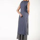 Aniyah Rayon Solid Pintucks Straight Grey Kurta (AN-154K) - Swadesiicart