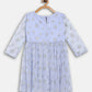 Ahalyaa Blue Net Kids Kurta Palazzo Sets For Girls | Swadesiicart