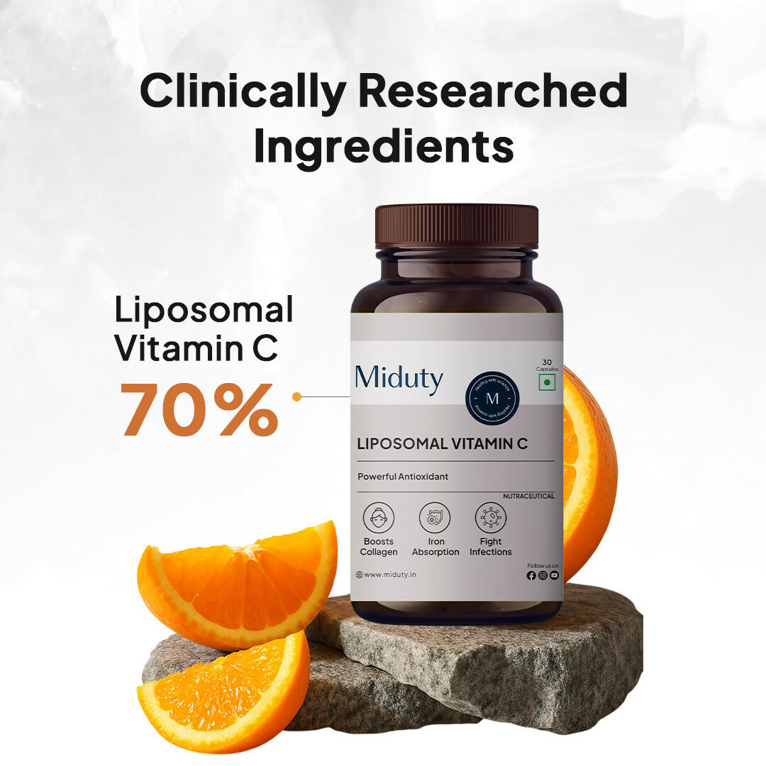 Miduty by Palak Notes Liposomal Vitamin C - Immunity Booster Capsules - Swadesiicart