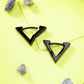 NVR Men's Set of 3 Multicolor Rhodium-Plated Geometric Shape Stainless Steel Studs Earring | Swadesiicart