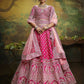 House of Panchhi Pink Pure Silk Moti & Zarkan heavy embroidery Lehenga choli & Dupatta | Swadesiicart