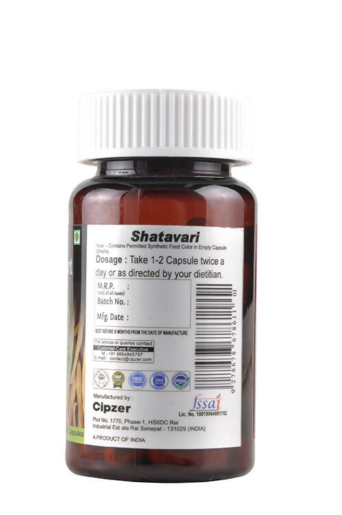 Cipzer Shatavari Capsules - Swadesiicart