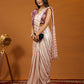 Peach Pure Georgette Sequence work Ready to wear Saree with stitched Blouse - Satiksha | Swadesiicart