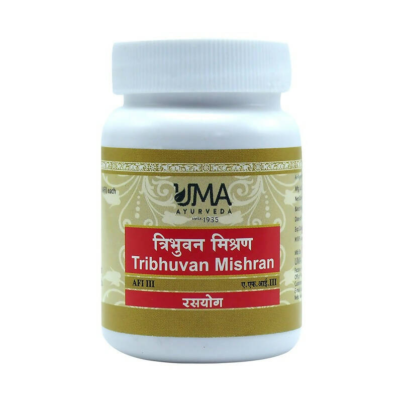 Uma Ayurveda Tribhuvan Mishran Tablets - Swadesiicart