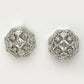 NVR Women's Silver-Plated AD- Studded Circular Shaped Studs Earring | Swadesiicart