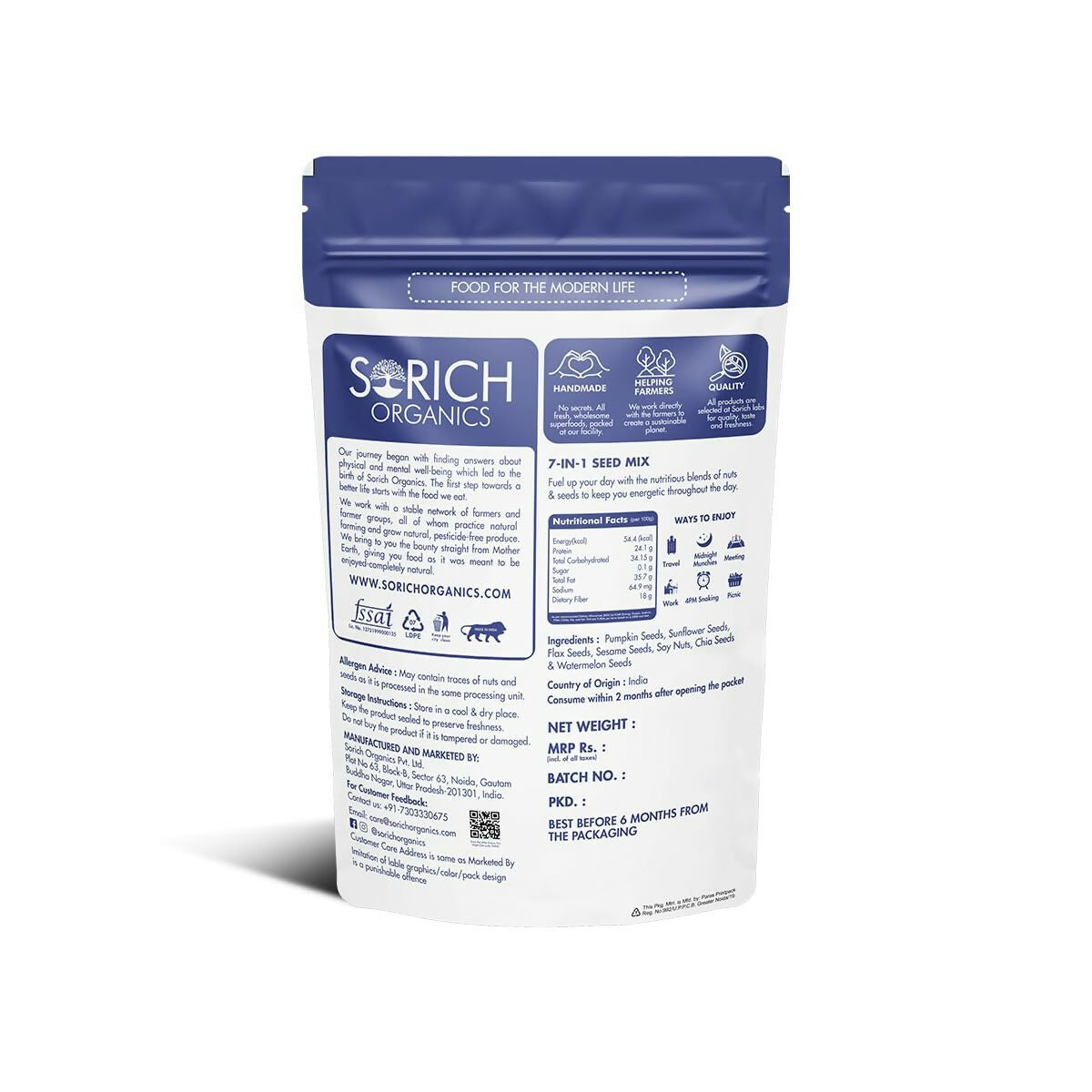 Sorich Organics 7 in one seeds mix - Swadesiicart