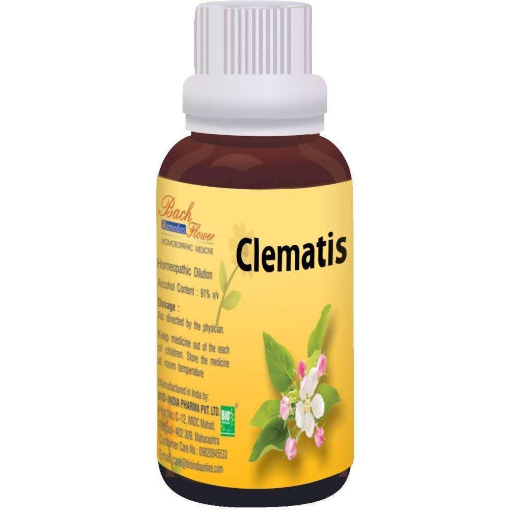 Bio India Homeopathy Bach Flower Clematis Dilution | Swadesiicart