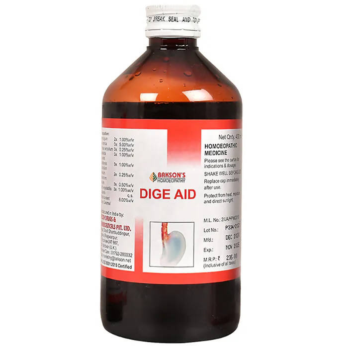 Bakson's Homeopathy Dige Aid Syrup - Swadesiicart