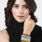 NVR Men & Women Set of 7 Artificial Beads Elasticated Bracelet - Swadesiicart