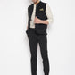 Even Apparels Black Wool Men Woven Nehru Jacket | Swadesiicart