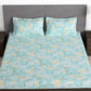 Story@home Blue & Yellow Printed Microfiber 180 TC Bedsheet With Pillow Cover - Swadesiicart