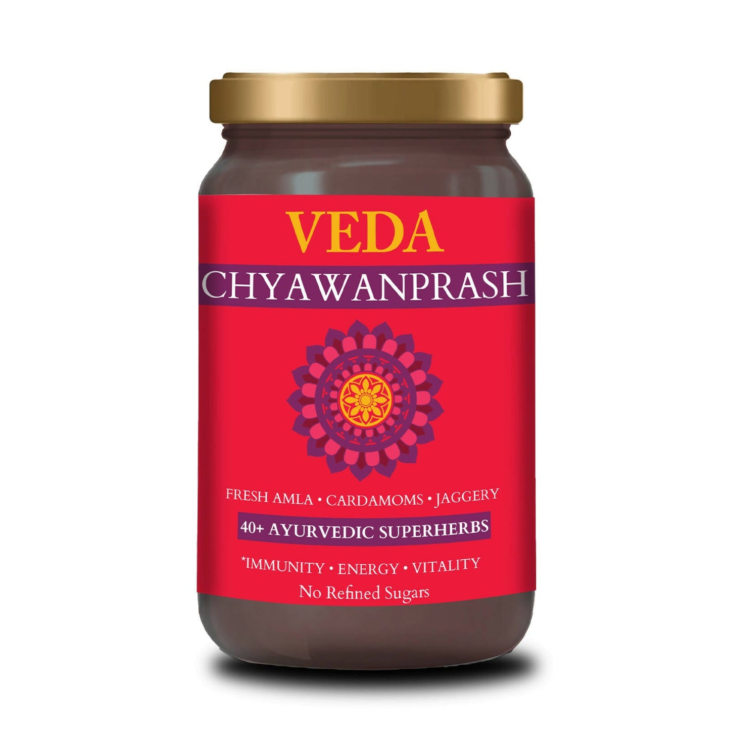 Veda Chyawanprash (Sugar Free) - All Season Jaggery Chyawanprash with Amla & Saffron, Pure & Fresh | Swadesiicart