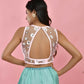 Amodini Designer Studio Pink Floral Sleeveless Padded Blouse