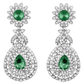 Rhodium Plated American Diamond Sparkling Dangle Earrings for Women - Wahe Jewels - Swadesiicart