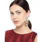 Gold-Polished Traditional Meenakari Stone Studded Pearl Dangle Earrings For Women - Wahe Jewels - Swadesiicart
