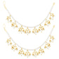 Gold-Polished Long Pearl Drop Beads Hair Chain Accessories for Women - Wahe Jewels - Swadesiicart