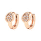 Stylish Latest Fashion Rose Gold-Polished AD Stone Contemporary Studs Earrings for women - Wahe Jewels - Swadesiicart
