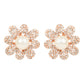 Stylish Latest Fashion Rose Gold-Polished & White Floral Studs Earrings for Women - Wahe Jewels - Swadesiicart
