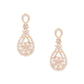 Stylish Latest Fashion Rose Gold-Polished & White AD Drop Earrings for Women - Wahe Jewels - Swadesiicart
