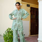 Vaasva Women Sky Blue Muslin Embroidered Shirt & Pant Set - Swadesiicart