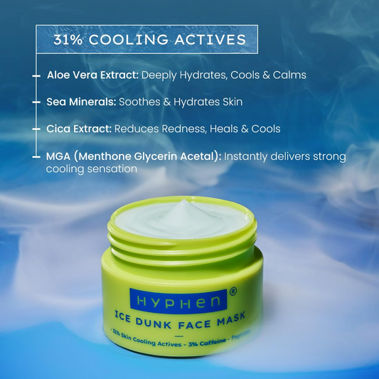 Hyphen Ice Dunk Instant Cooling Face Mask | Swadesiicart