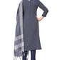 Blue Cotton Jacquard Woven Unstitched Dress Material - Amara