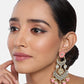Gold-Polished Alloy with Pearl Love Drop Earring for Women, Pink - Wahe Jewels - Swadesiicart