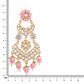 Gold-Polished Alloy with Pearl Love Drop Earring for Women, Pink - Wahe Jewels - Swadesiicart