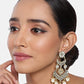 Gold-Polished Alloy with Pearl Love Drop Earring for Women, White - Wahe Jewels - Swadesiicart