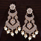 Gold-Polished Alloy with Pearl Love Drop Earring for Women, White - Wahe Jewels - Swadesiicart