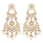 Gold-Polished Alloy with Pearl Love Drop Earring for Women, White - Wahe Jewels - Swadesiicart