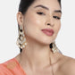 Gold-Polished Alloy with Pearl Love Drop Earring for Women, White - Wahe Jewels - Swadesiicart