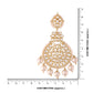 Gold-Polished Traditional Beaded Chandbali Earrings Glided with Kundans and Pearls For Women/Girls - Wahe Jewels - Swadesiicart