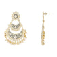 Gold-Polished Intricately Designed Traditional Meenakari Earrings Glided With Kundans & Pearls - Wahe Jewels - Swadesiicart