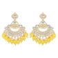 Gold-Polished Traditional Handcrafted Pearl Kundan Beaded Earrings for Women/Girls - Wahe Jewels - Swadesiicart