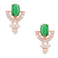 Stylish Latest Fashion Rose Gold-Polished Glittering American Diamond Fashionable Stud Earrings for Women & Girls - Wahe Jewels - Swadesiicart