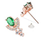 Stylish Latest Fashion Rose Gold-Polished Glittering American Diamond Fashionable Stud Earrings for Women & Girls - Wahe Jewels - Swadesiicart