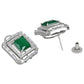 Stylish Latest Fashion Silver Plated Glittering Crystal AD Stone Studs Earrings for Women & Girls - Wahe Jewels - Swadesiicart